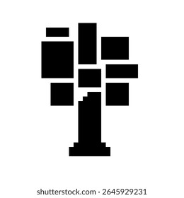Pixel art  photo tree icon