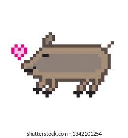 Pixel art Pig