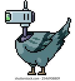 pixel art da câmara espiã de pombo fundo isolado