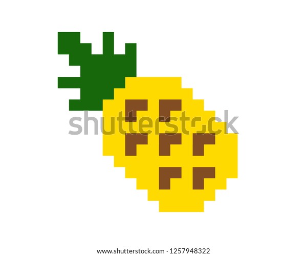 Image Vectorielle De Stock De Pixel Art Pineapple 1257948322