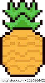Pixel Art Ilustración vectorial de piña