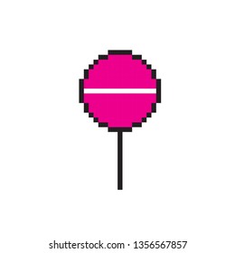 pixel art Pink candy