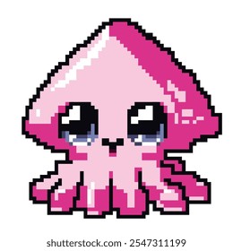 pixelart pink niedlich cuttlefish