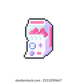 pixel art of pink gashapon