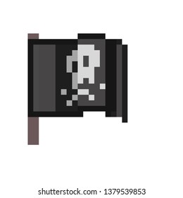 Pixel Art Pirate Flag