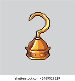 Pixel art Gancho pirata. Gancho Pixelado. Capitán Gancho Piratas pixelado para el juego de pixel art y el icono para el Sitio web Video y