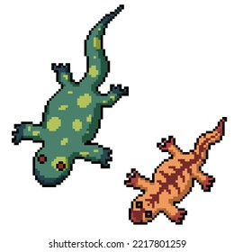 pixel art of poison lizard gecko