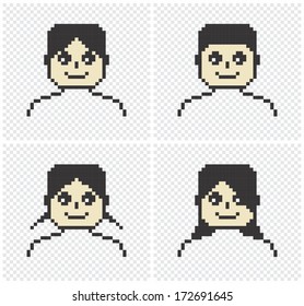 pixel art portrait picture