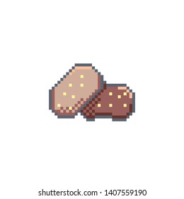 Pixel art potato icon.Vector design for web design, mobile app, stickers and games.
