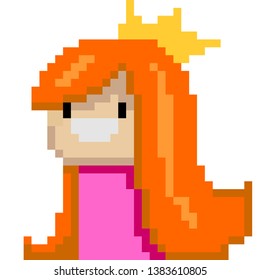 Pixel Art Princess Version Cartoon