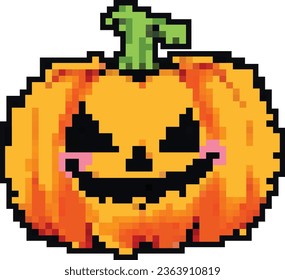 Pixel Art Pumpkin on Halloween