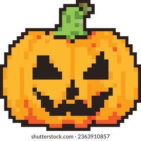 Pixel Art Pumpkin on Halloween