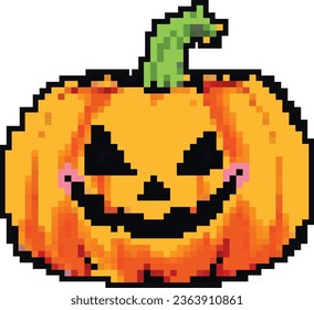 Pixel Art Pumpkin on Halloween