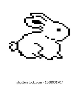 pixel art rabbit