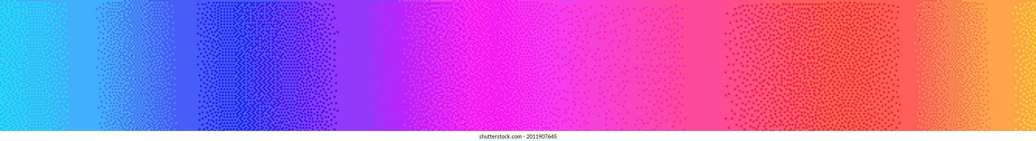Pixel art of rainbow, vector illustration in 8-bit style. 