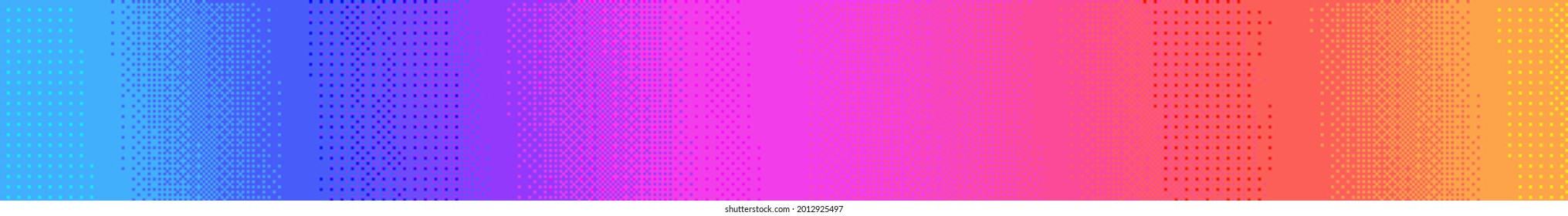 Pixel art of rainbow, vector illustration in 8-bit style. 