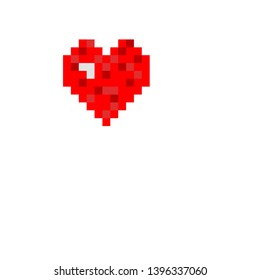 Pixel Art Red heart One