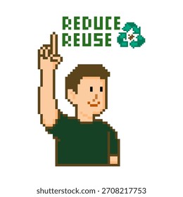 El arte de píxeles reduce el mensaje eco de reutilización