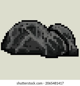 Pixel Art Regular Rock Para El Diseño Ambiental 