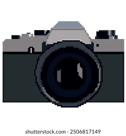 Pixel art de una cámara analógica retro