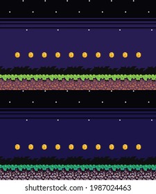 Pixel Art Retro Background for Games