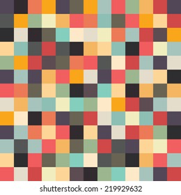 Pixel art retro vector background