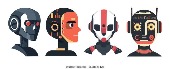 Pixel Art Robot Portraits Futuristic Headshots