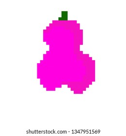 pixel art rose apple
