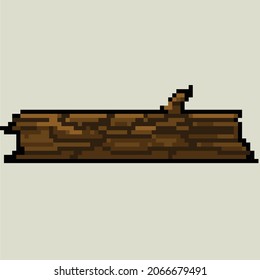 Pixel art Rotten Log Enviroment Usable