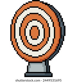 pixel art of round target stand isolated background
