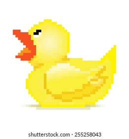 Pixel art rubber duck