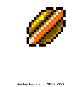 Pixel Art Sausage bread cartoon