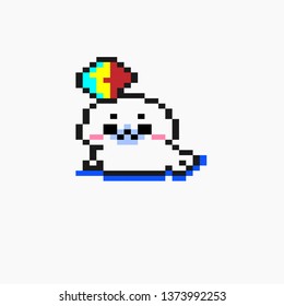 pixel art  sea ​​lion