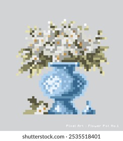 Pixel Art Series : Pote De Flor No.1