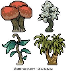 arte de píxeles aislado planta extraña