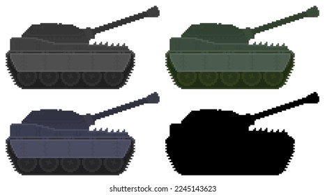 conjunto de imágenes en píxeles de los tanques 
