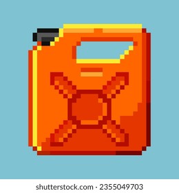 Pixel art sets de latas de gas en estilo pixelado.8bits perfectos para activos de juego o elemento de diseño de activos para su activo de diseño de juegos