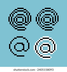 Pixelkunstsätze von Zeichensymbolen mit Farbelement-Variation. fügen Sie ein Symbol in pixeliertem Stil hinzu. 8 Bits, perfekt für das Spiel oder das Design-Objekt für Ihr Spieldesign-Objekt