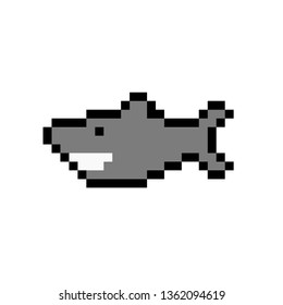 Pixel art shark