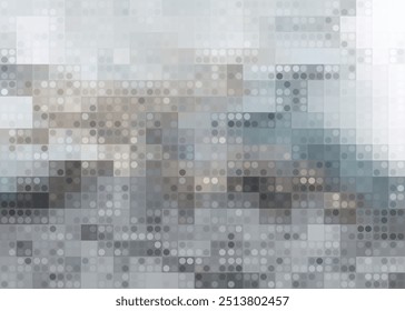 Pixel art shiny grey blured background - isolated vector illustration