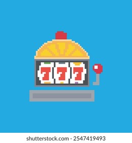 Ranuras del arte del pixel, Ilustración vectorial en fondo aislado.