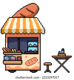 pixel art of small bakert booth