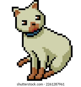 pixel art of small pet cat