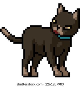 pixel art of small pet cat