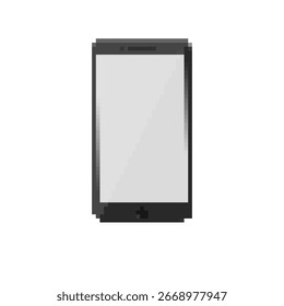 Smartphone Pixel art con una pantalla mínima enmarcada con un contorno oscuro, que recuerda a los sprites retro.