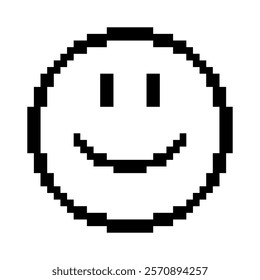 Pixel art smile icon symbol