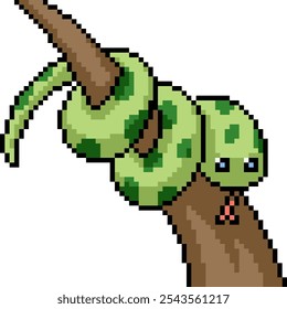 pixel art do plano de fundo isolado da ramificação da serpente