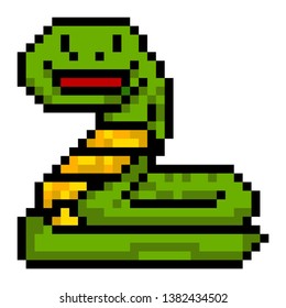 Pixel Art Snake template Cartoon