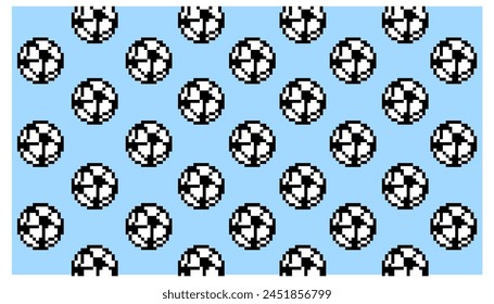 pixel art soccer ball pattern, background wallpaper, card, banner	