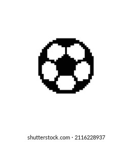 imagen de píxel bola vectorial ícono de jugador de fútbol píxel de juego de 8 bits